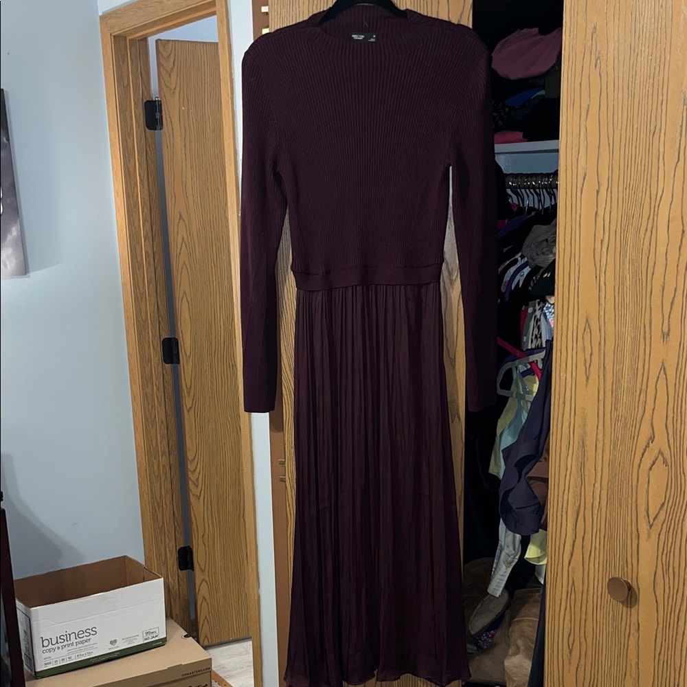 Simply Vera Vera Wang Rich Plum Long Sleeve Dress